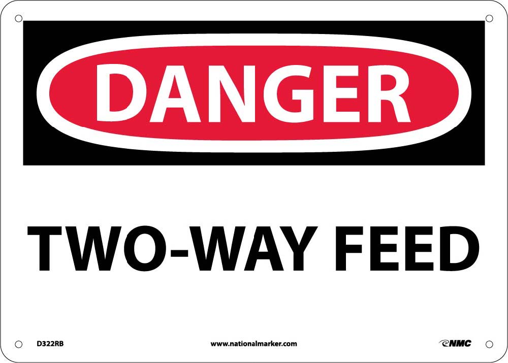 Danger Two Way Feed Sign-eSafety Supplies, Inc