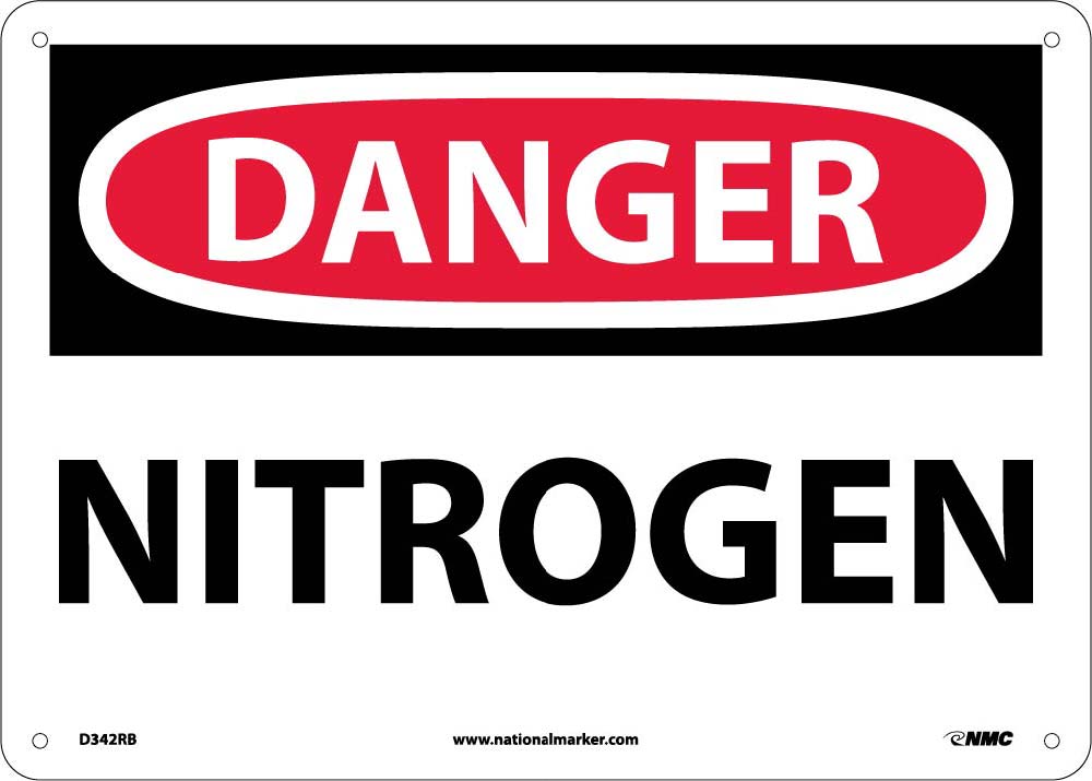 Danger Nitrogen Sign-eSafety Supplies, Inc