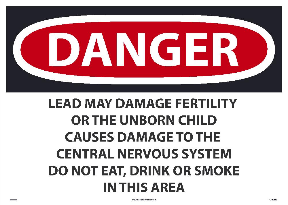 Danger Lead Work Area Sign-eSafety Supplies, Inc