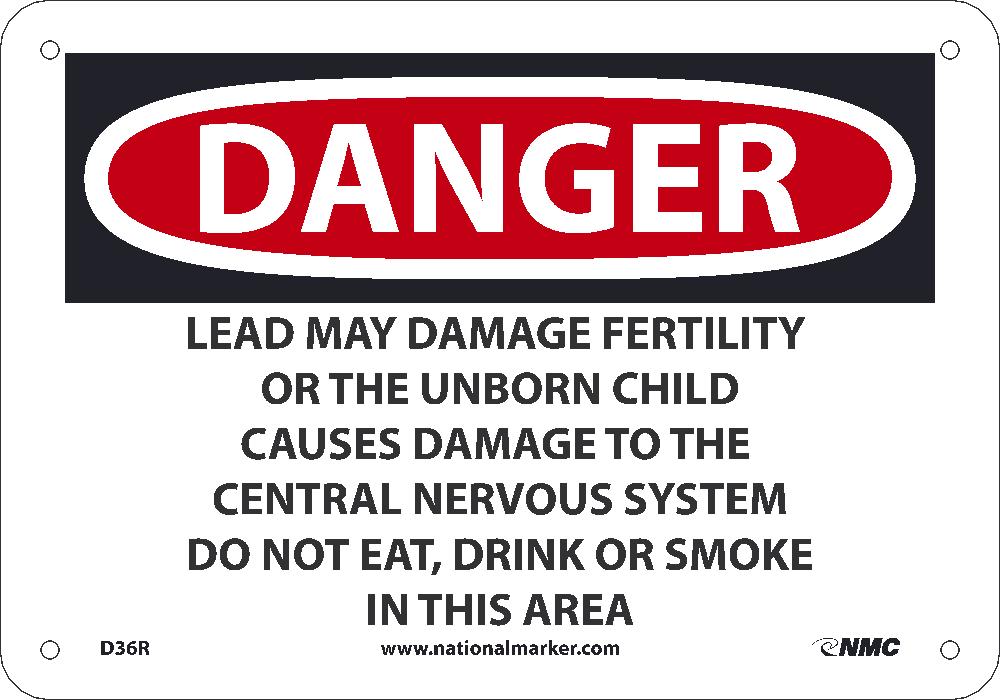 Danger Lead Work Area Sign-eSafety Supplies, Inc