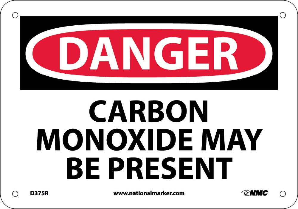 Danger Carbon Monoxide May Be Present Sign-eSafety Supplies, Inc