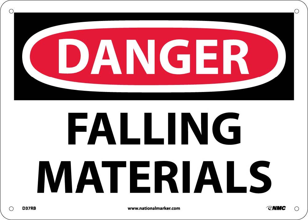 Danger Falling Materials Sign-eSafety Supplies, Inc