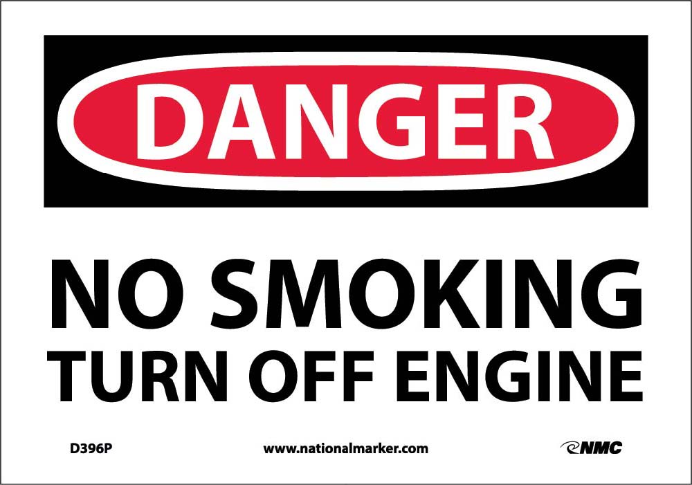 Danger No Smoking Turn Off Engine Sign-eSafety Supplies, Inc