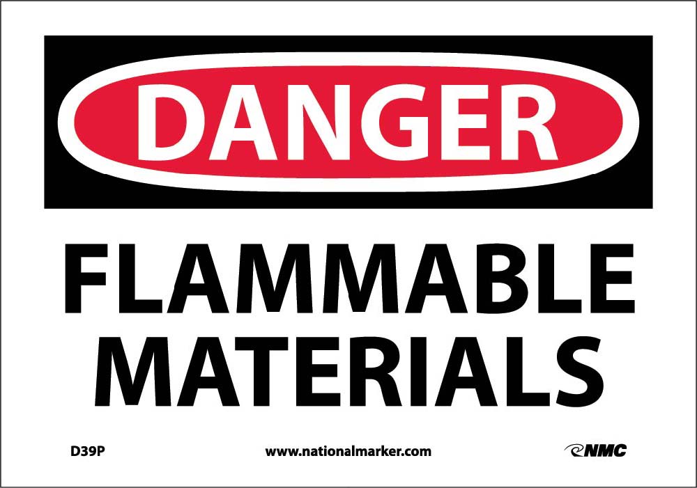 Danger Flammable Materials Sign-eSafety Supplies, Inc