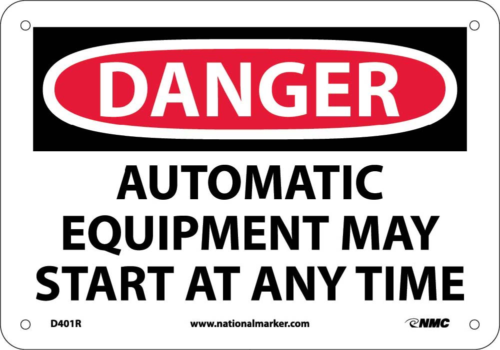 Danger Automatic Equipment May Start At Anytime Sign-eSafety Supplies, Inc