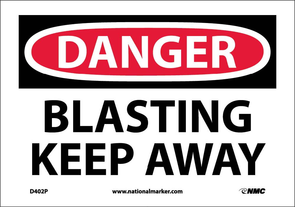 Blasting Keep Away Sign-eSafety Supplies, Inc