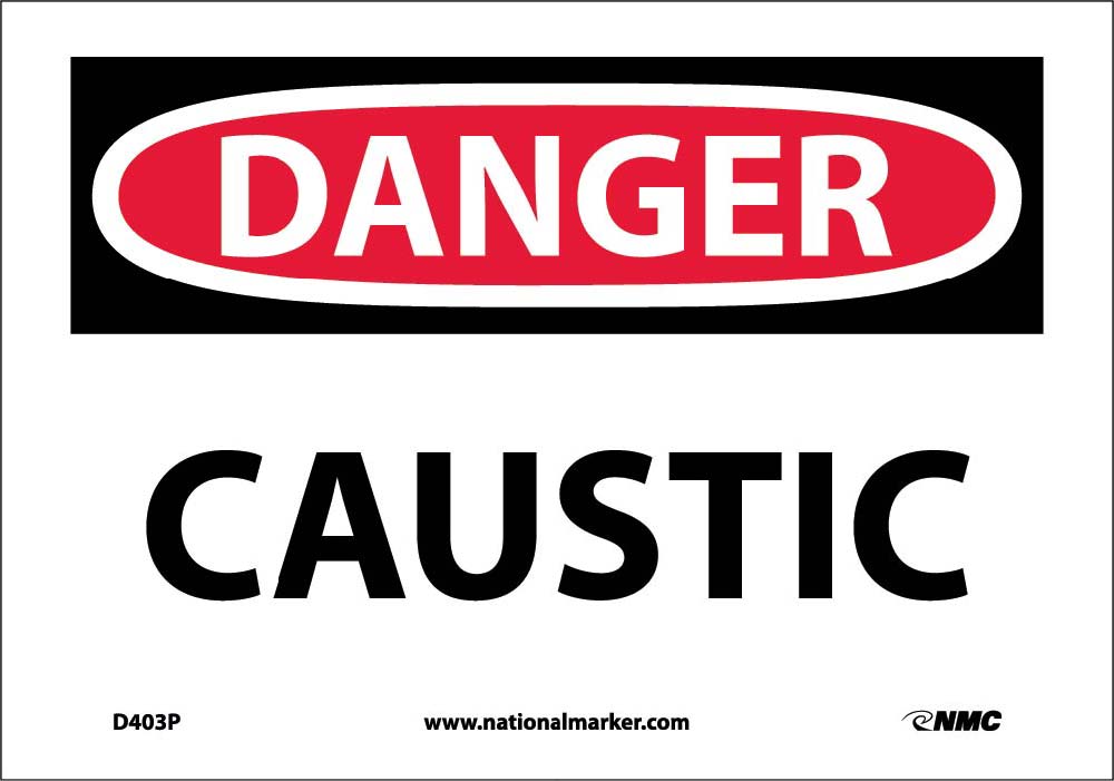 Danger Caustic Sign-eSafety Supplies, Inc