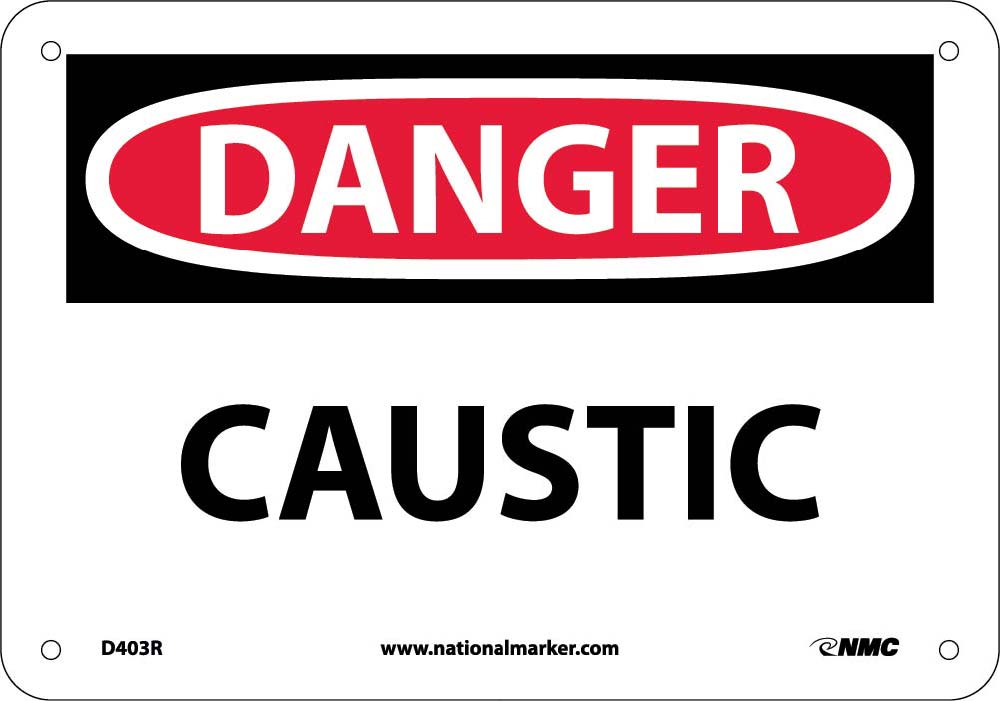 Danger Caustic Sign-eSafety Supplies, Inc