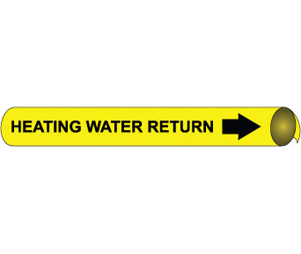 Heating Water Return Precoiled/Strap-On Pipe Marker-eSafety Supplies, Inc