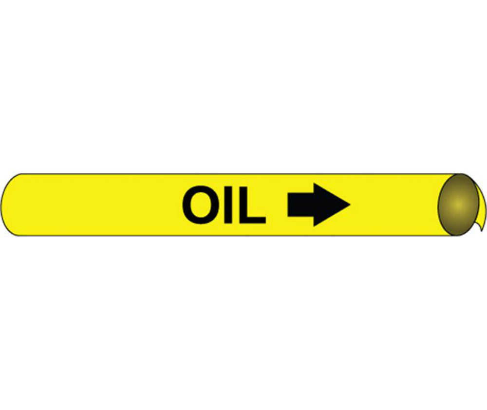 Oil Precoiled/Strap-On Pipe Marker-eSafety Supplies, Inc
