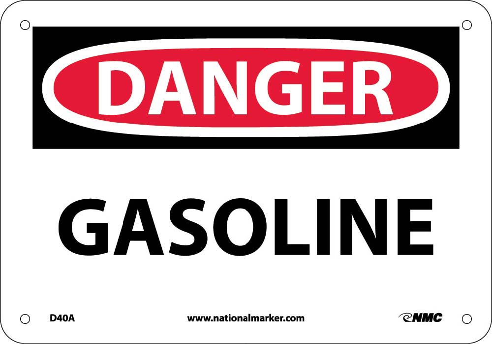 Danger Gasoline Sign-eSafety Supplies, Inc