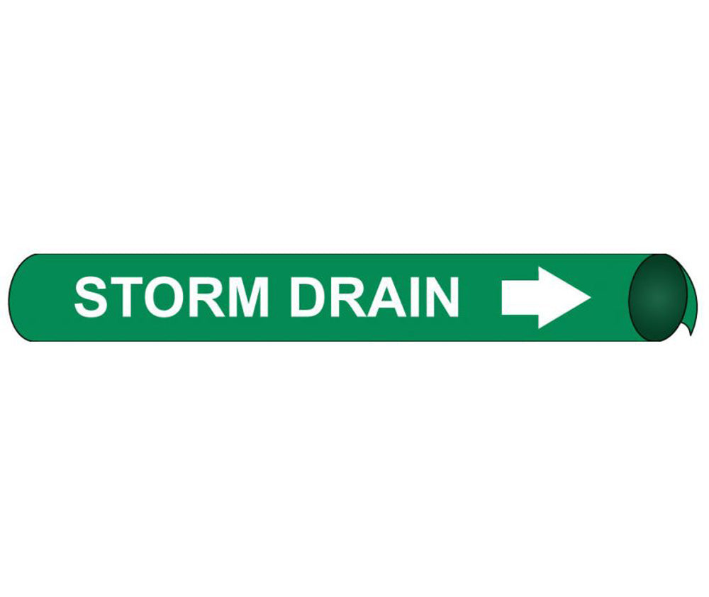 Storm Drain Precoiled/Strap-On Pipe Marker-eSafety Supplies, Inc