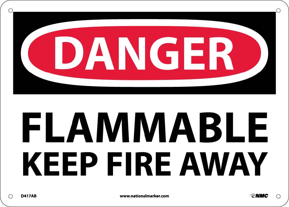 Danger Flammable Keep Fire Away Sign-eSafety Supplies, Inc