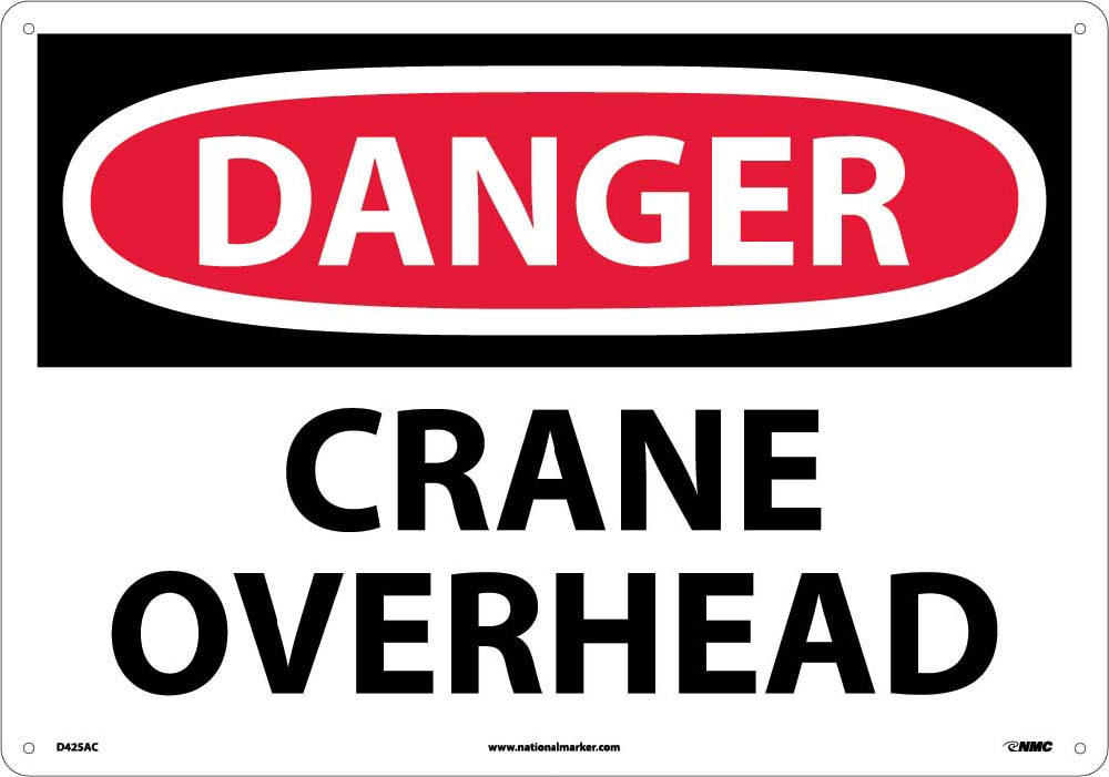 Large Format Danger Crane Overhead Sign-eSafety Supplies, Inc