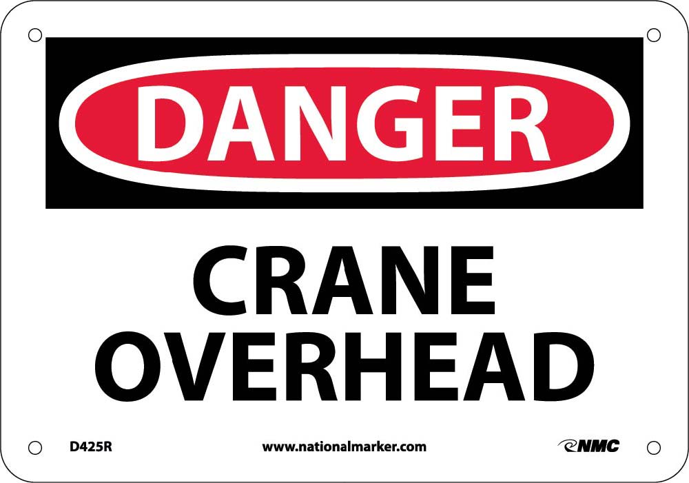 Danger Crane Overhead Sign-eSafety Supplies, Inc