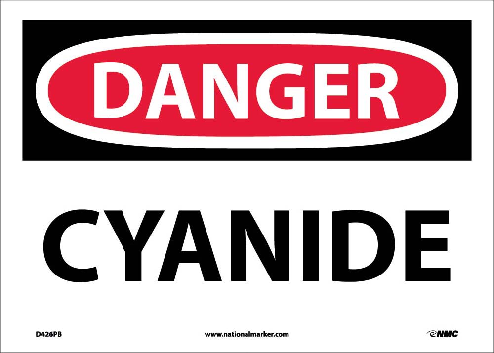 Danger Cyanide Sign-eSafety Supplies, Inc