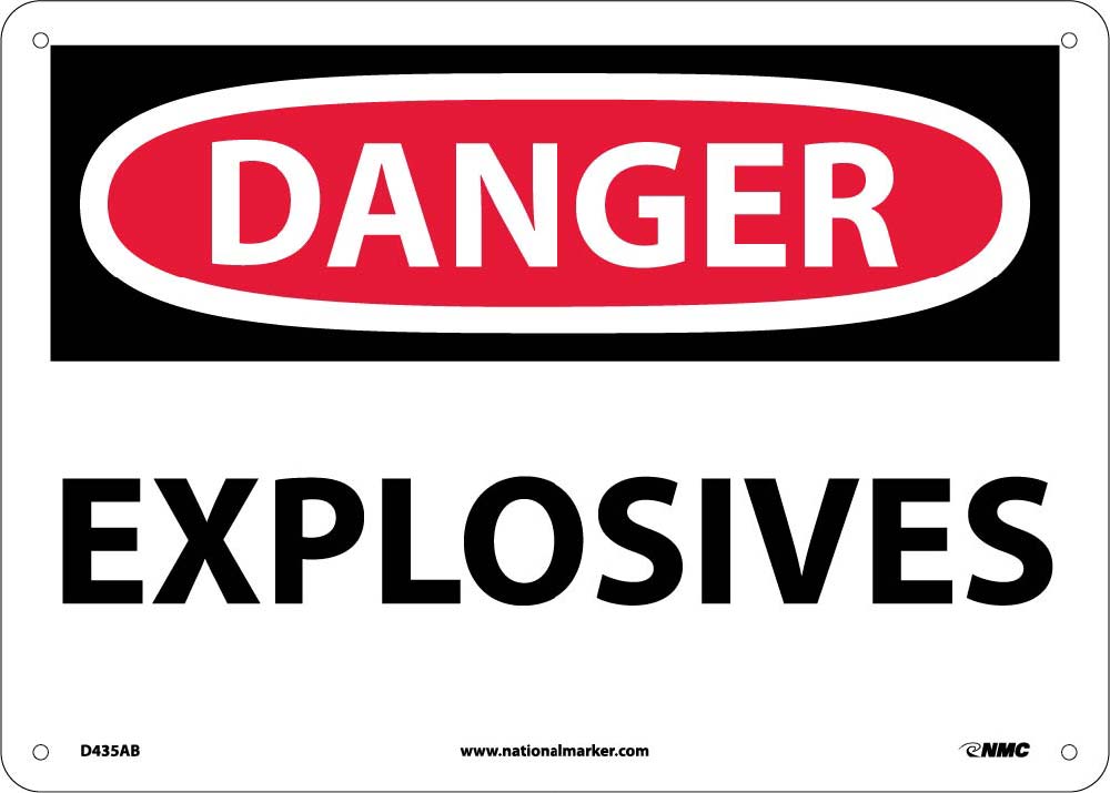 Danger Explosives Sign-eSafety Supplies, Inc