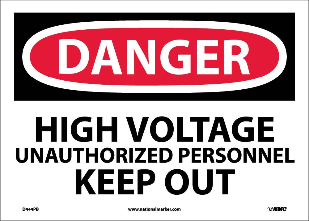 Danger High Voltage Sign-eSafety Supplies, Inc