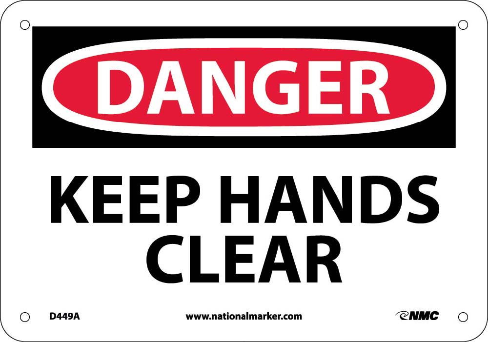 Danger Keep Hands Clear Sign-eSafety Supplies, Inc
