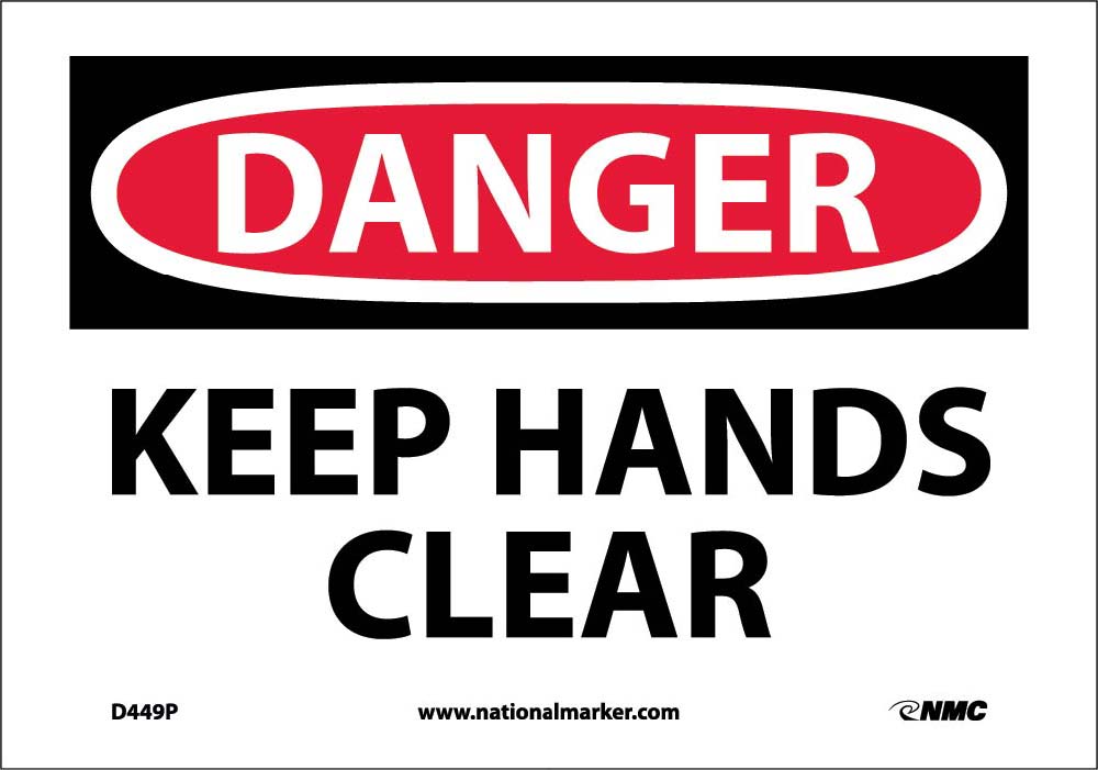 Danger Keep Hands Clear Sign-eSafety Supplies, Inc