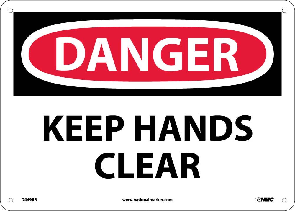 Danger Keep Hands Clear Sign-eSafety Supplies, Inc