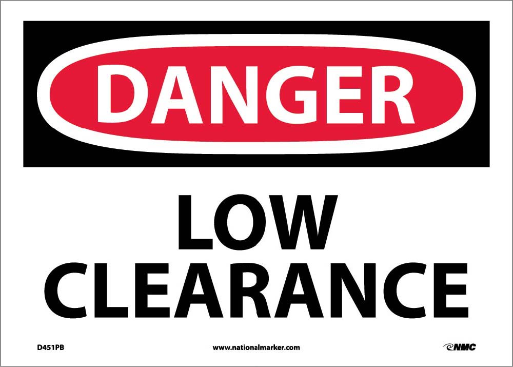 Danger Low Clearance Sign - Bilingual-eSafety Supplies, Inc