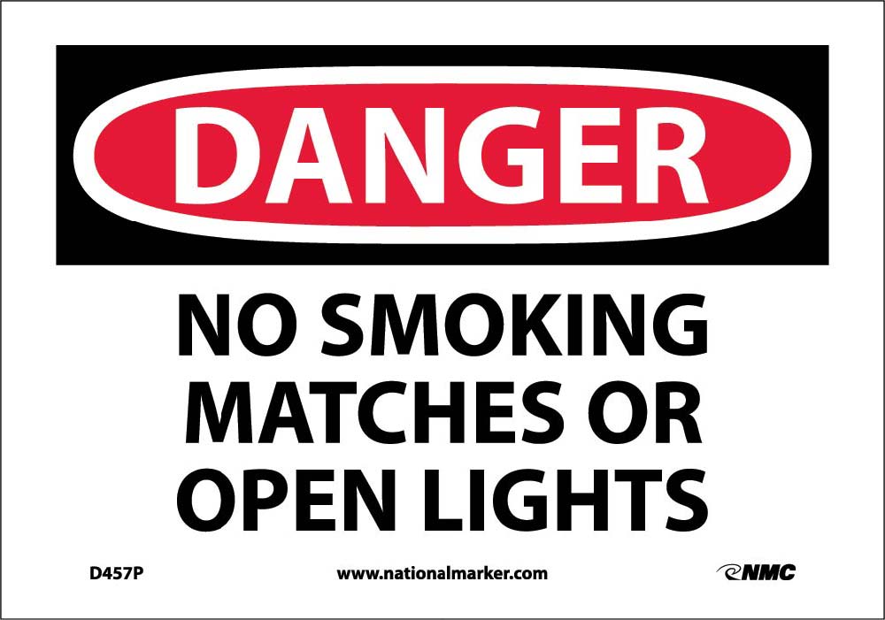 Danger No Smoking Matches Or Open Flames Sign-eSafety Supplies, Inc