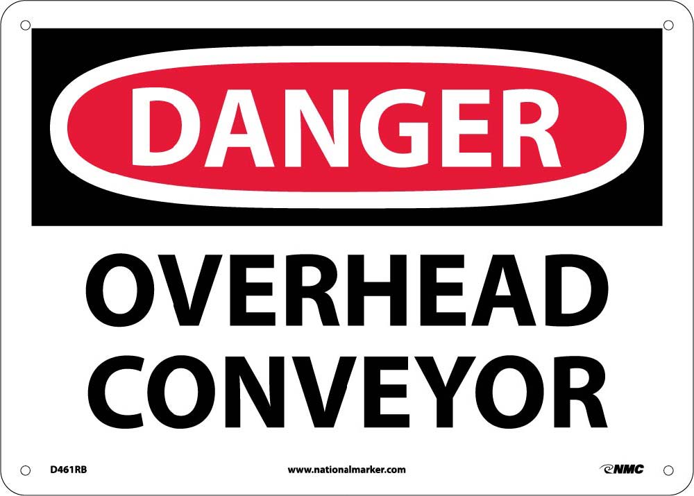 Danger Overhead Conveyor Sign-eSafety Supplies, Inc