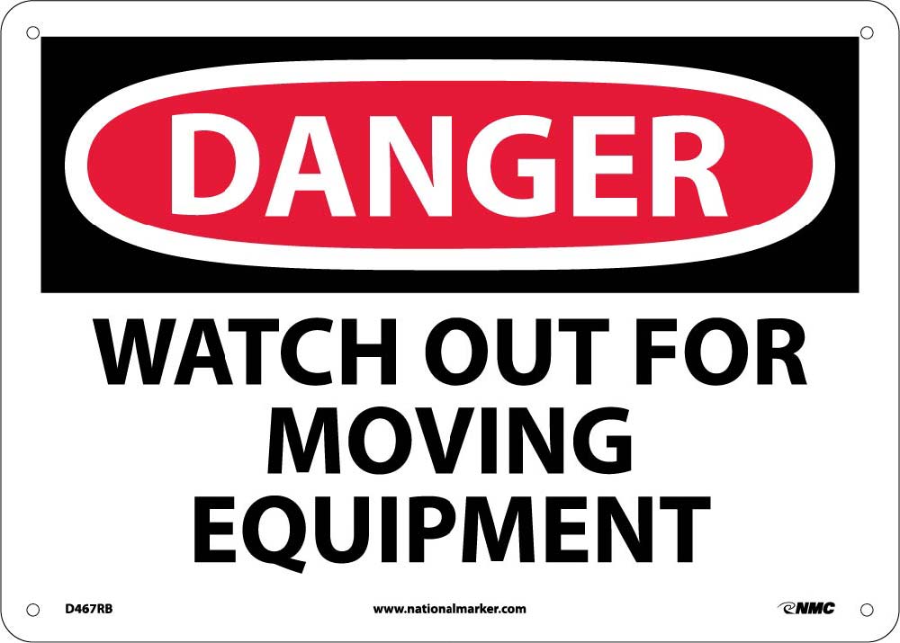 Danger Watch Out For Moving Equipment Sign-eSafety Supplies, Inc