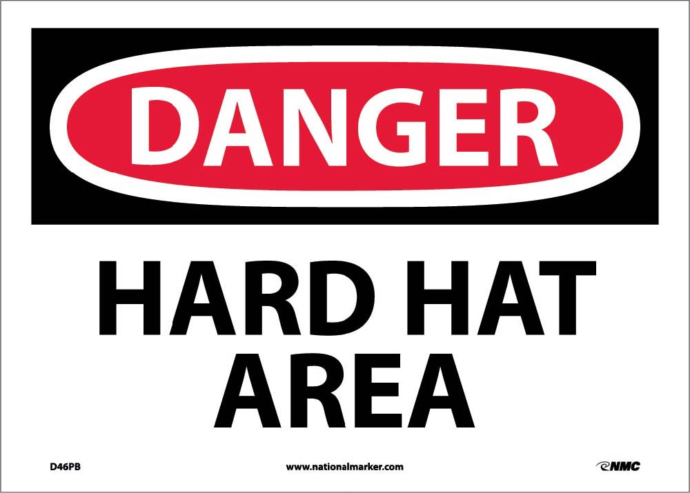 Danger Hard Hat Area Sign-eSafety Supplies, Inc