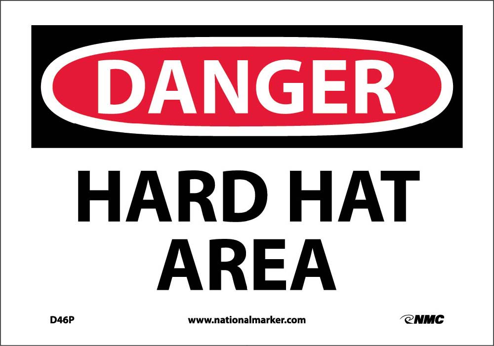 Danger Hard Hat Area Sign-eSafety Supplies, Inc