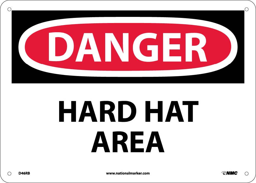 Danger Hard Hat Area Sign-eSafety Supplies, Inc