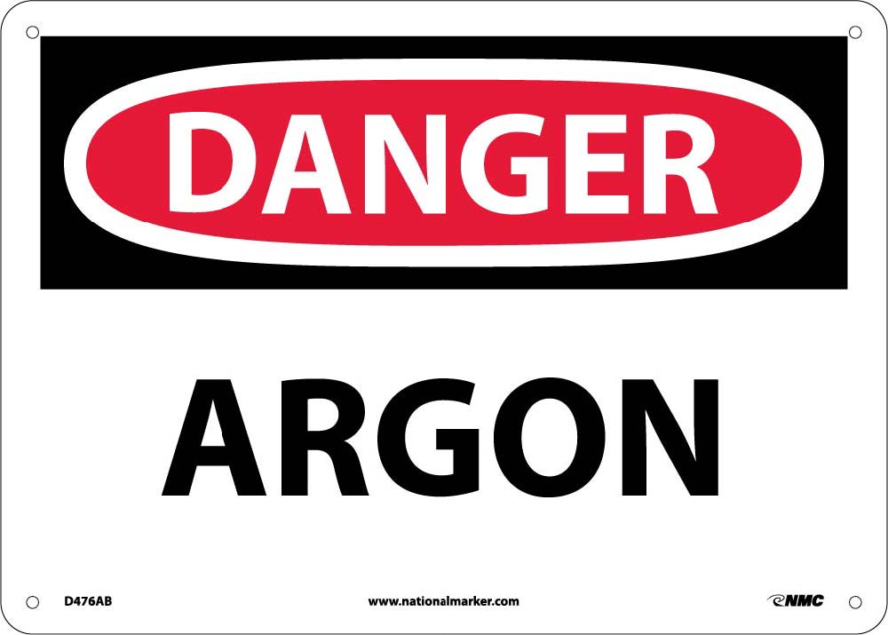 Danger Argon Sign-eSafety Supplies, Inc