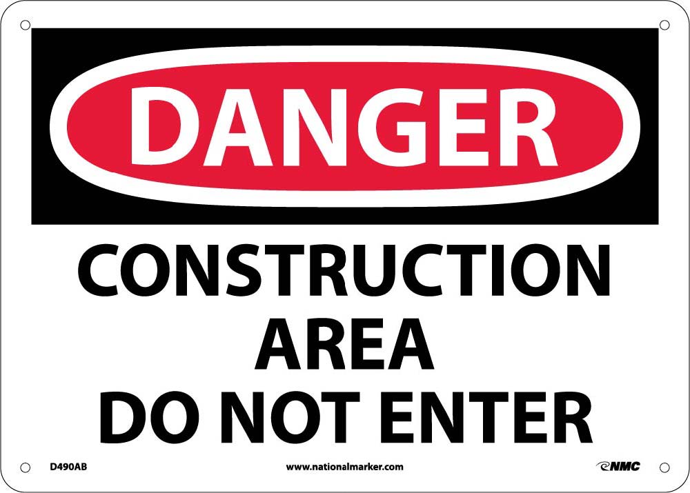 Danger Construction Area Do Not Enter Sign-eSafety Supplies, Inc