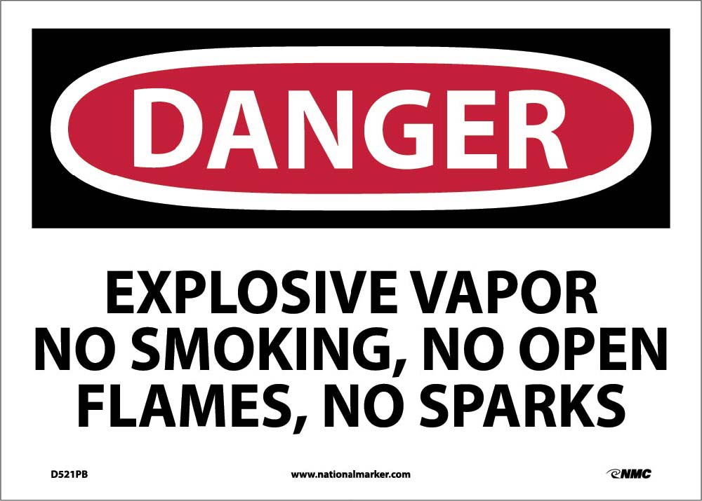Explosive Vapor No Smoking N.. Sign-eSafety Supplies, Inc