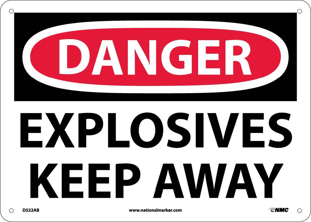 Danger Explosives Keep Away Sign-eSafety Supplies, Inc
