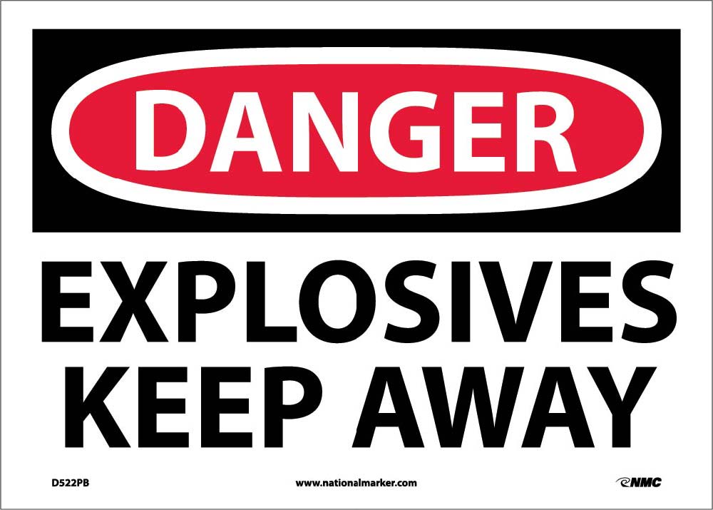 Danger Explosives Keep Away Sign-eSafety Supplies, Inc
