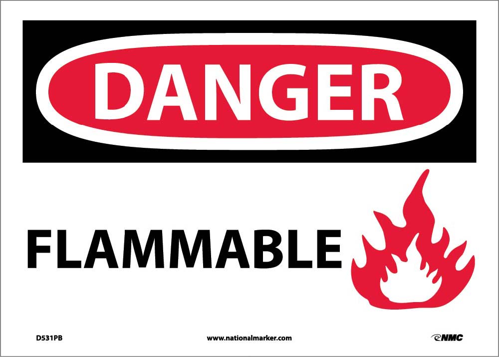 Danger Flammable Sign-eSafety Supplies, Inc