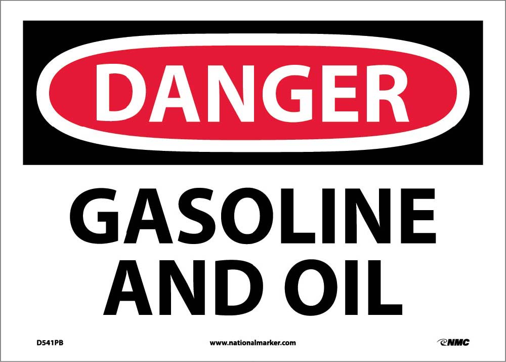 Danger Gasoline And Oil Sign-eSafety Supplies, Inc