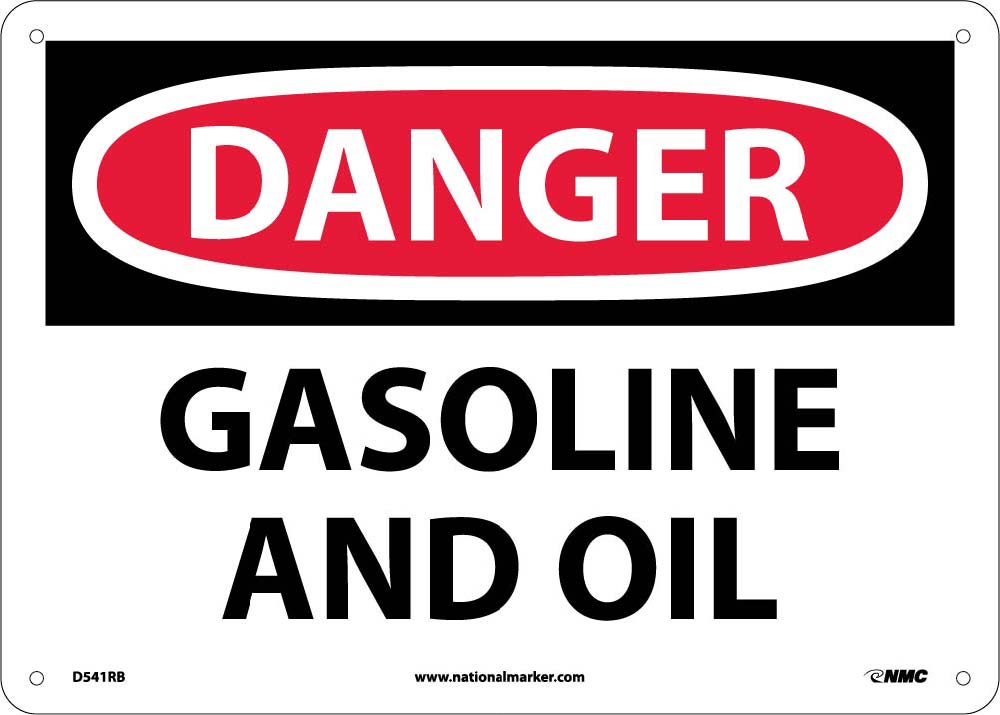 Danger Gasoline And Oil Sign-eSafety Supplies, Inc