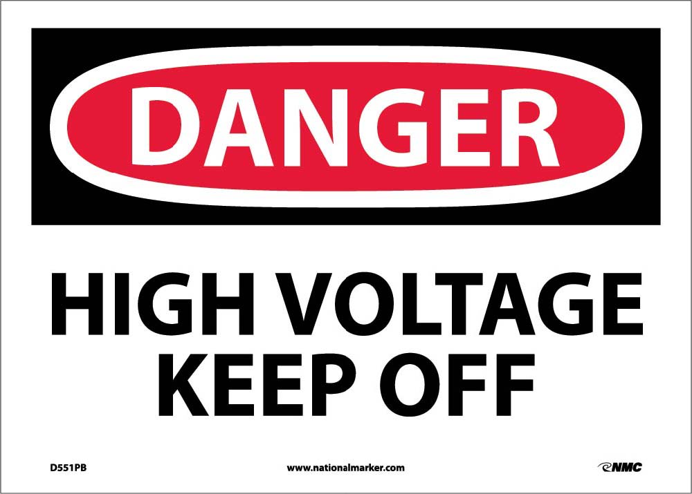 Danger High Voltage Keep Off Sign-eSafety Supplies, Inc