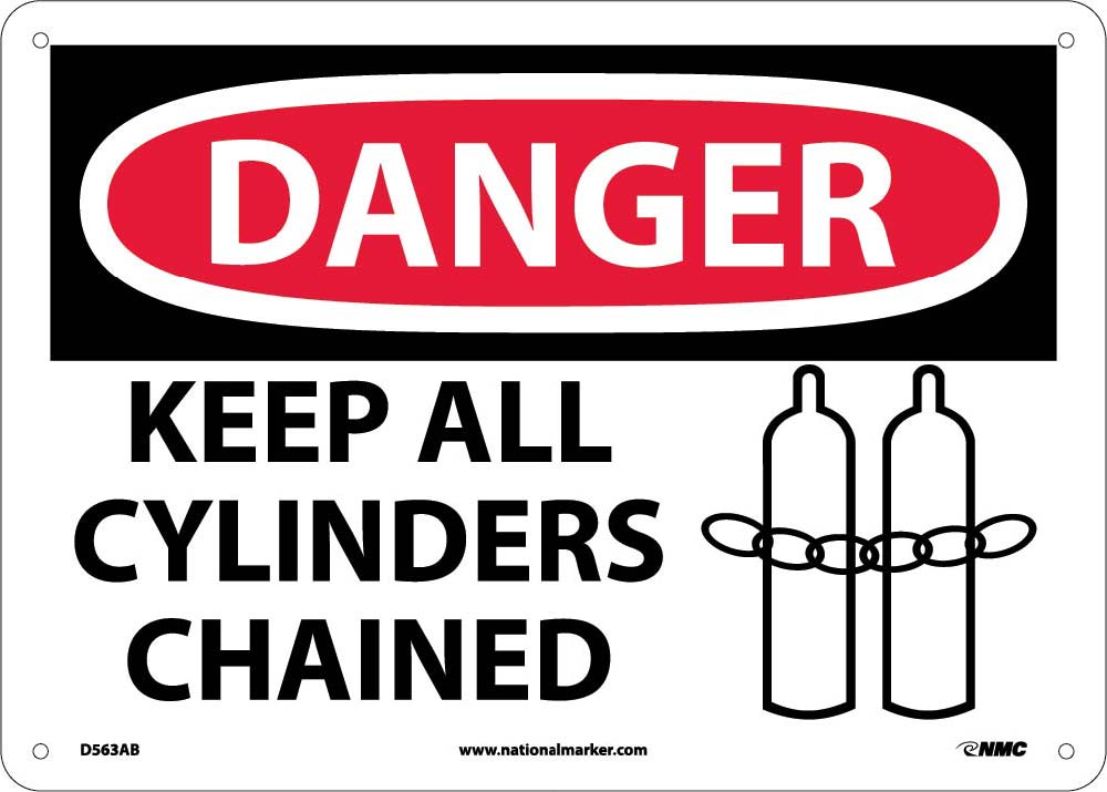 Danger Keep All Cylinders Chained Sign-eSafety Supplies, Inc