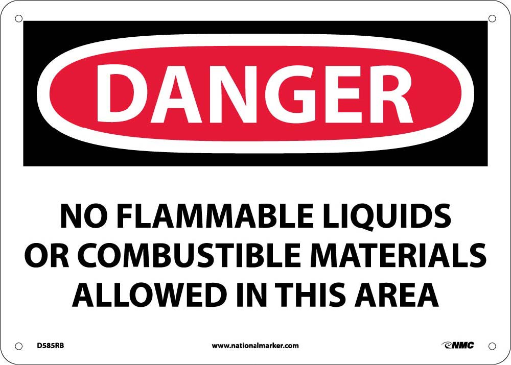 Danger No Flammable Liquids Sign-eSafety Supplies, Inc