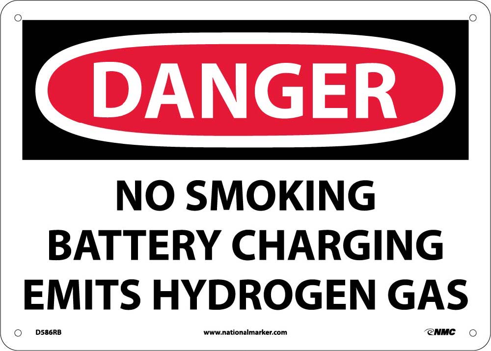 Danger No Smoking Battery Charging Sign-eSafety Supplies, Inc
