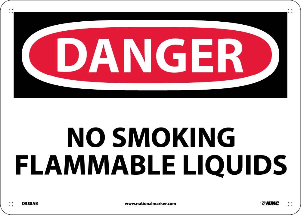 Danger No Smoking Flammable Liquids Sign-eSafety Supplies, Inc