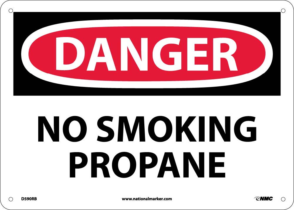 Danger No Smoking Propane Sign-eSafety Supplies, Inc