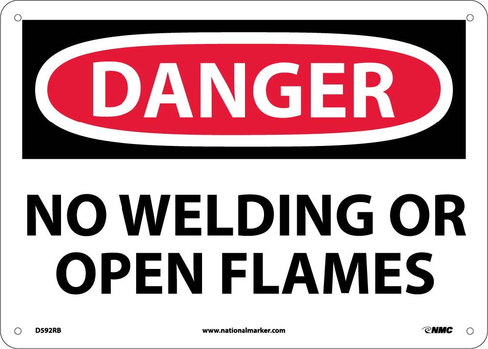No Welding Or Open Flames Sign-eSafety Supplies, Inc