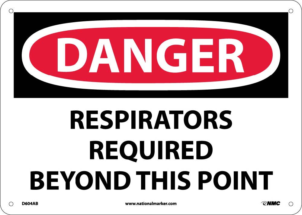 Danger Respirators Required Beyond This Point Sign-eSafety Supplies, Inc