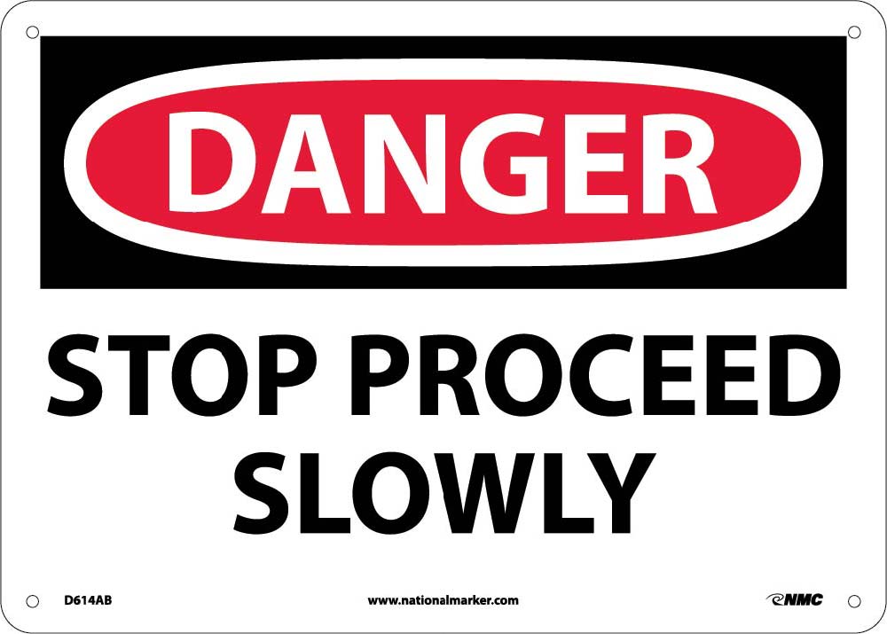Stop Proceed Slowly Sign-eSafety Supplies, Inc