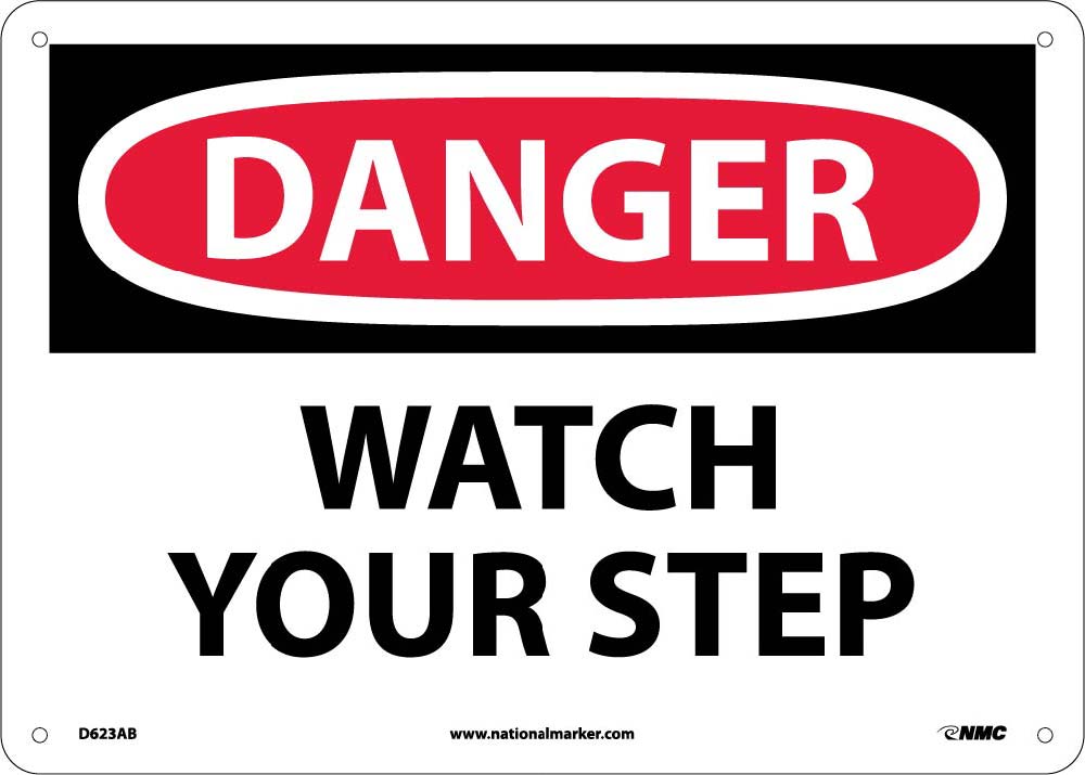 Danger Watch Your Step Sign-eSafety Supplies, Inc